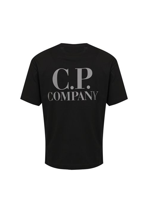 T-shirt con logo in jersey di cotone Black C.P. COMPANY | 20CMTS086A 005100W999